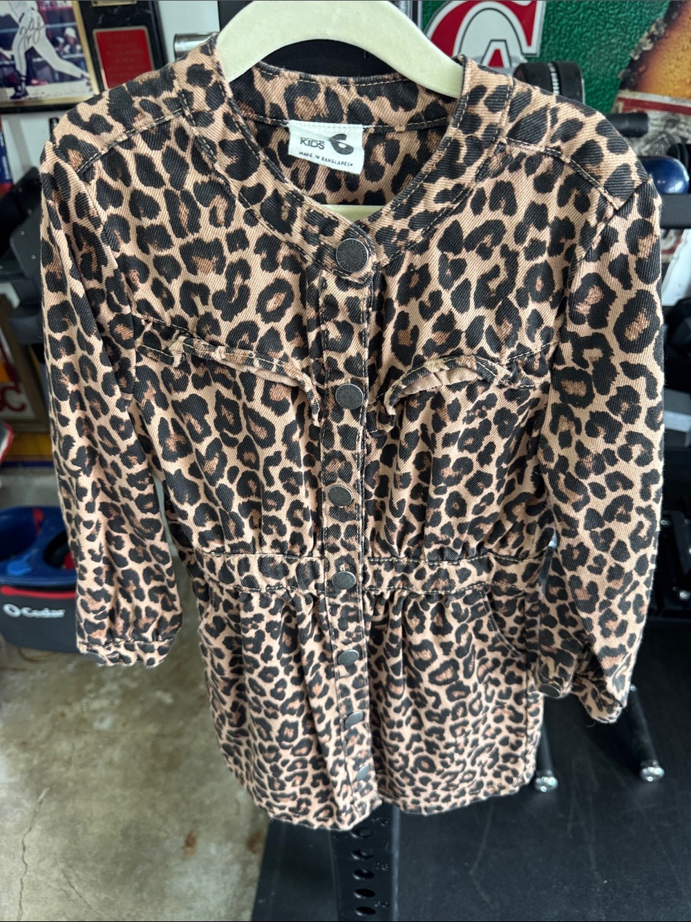 Cotton On Kids Leopard Print Button-Front dress